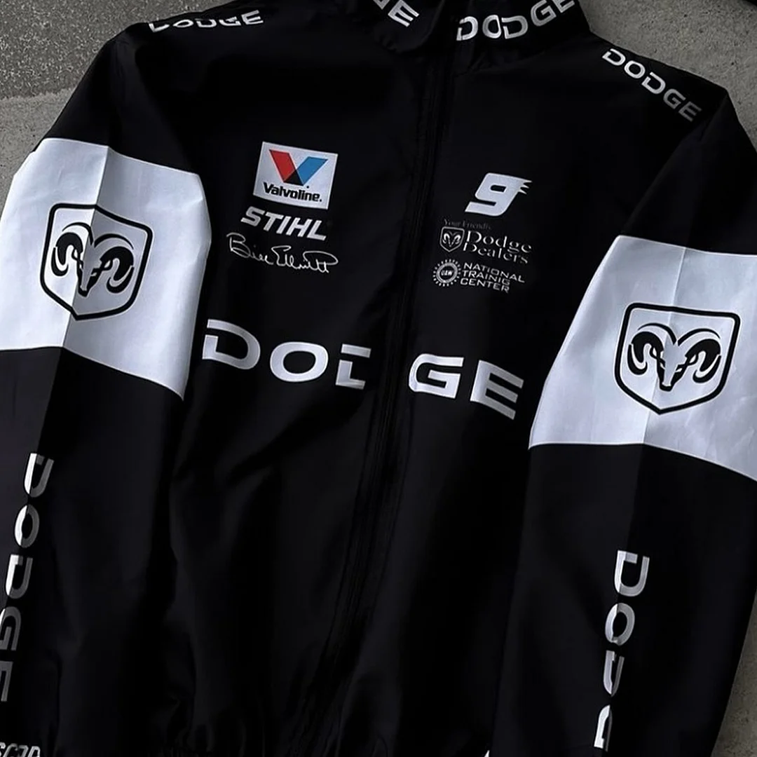 Unisex Classic Team Logo Retro Racing Jacket