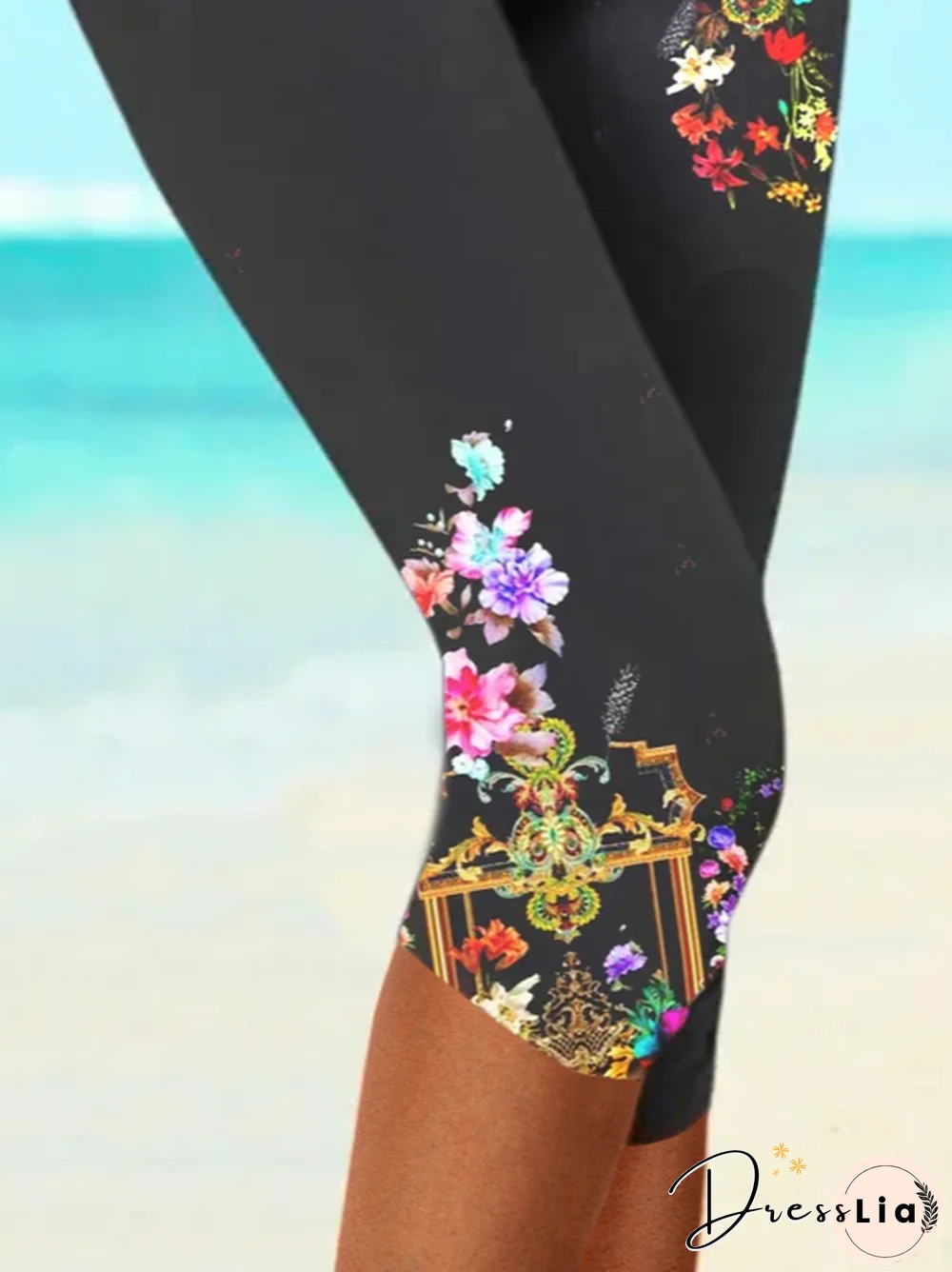 Floral Print Cotton Blends Vacation Shorts