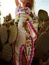 Vintage Colorful Printed Maxi Dress