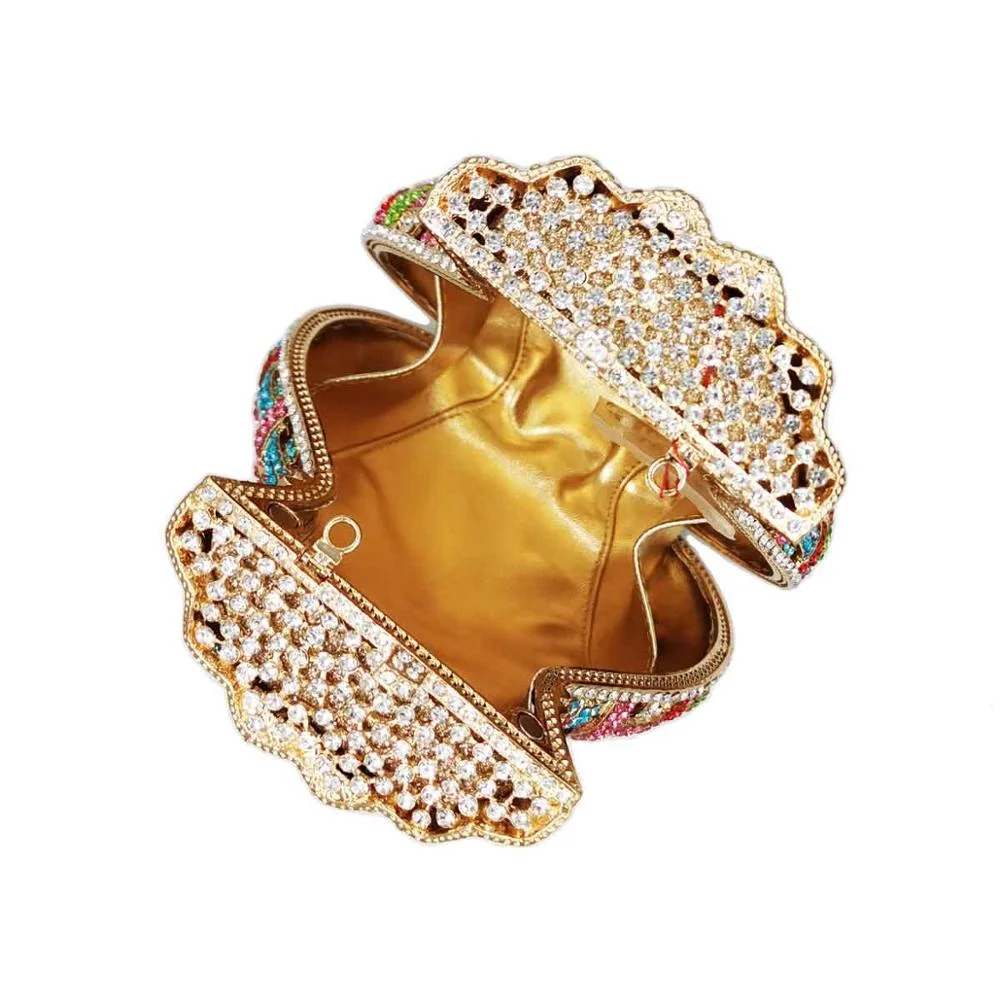 Fashion Yellow Crystal Evening Bags Party Purse Pouch Designer Bridal Wedding Clutch Bags Women Prom Handbags SM43