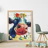 >SALE<Full Embroidery Eco-cotton Thread 11CT Printed Cow Cross Stitch Kit 40x50cm