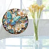 (US Only)2D Flat DIY Butterfly Diamond Art Pendant Window Hanging Art for Home Decor