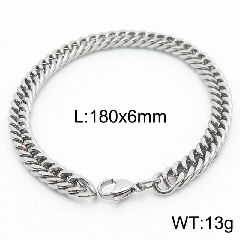 Minimalist Solid Color Titanium Steel Chain Unisex Bracelets
