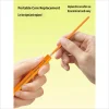 Click-to-erasable colored lead, no need to cut, replaceable core, color automatic erasable oil-based colored lead