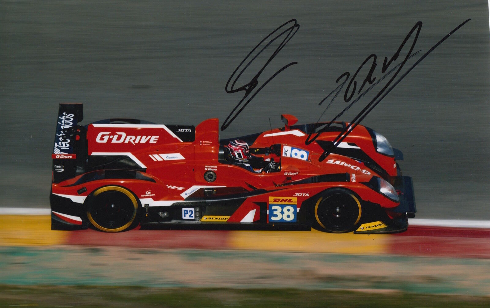 Giedo van der Garde, Jake Dennis Hand Signed G-Drive 12x8 Photo Poster painting Le Mans 2016 3.