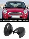 2pcs Black Rear-View Caps Car Accessories for Mini Cooper R50 R53 R52 00-08 Year