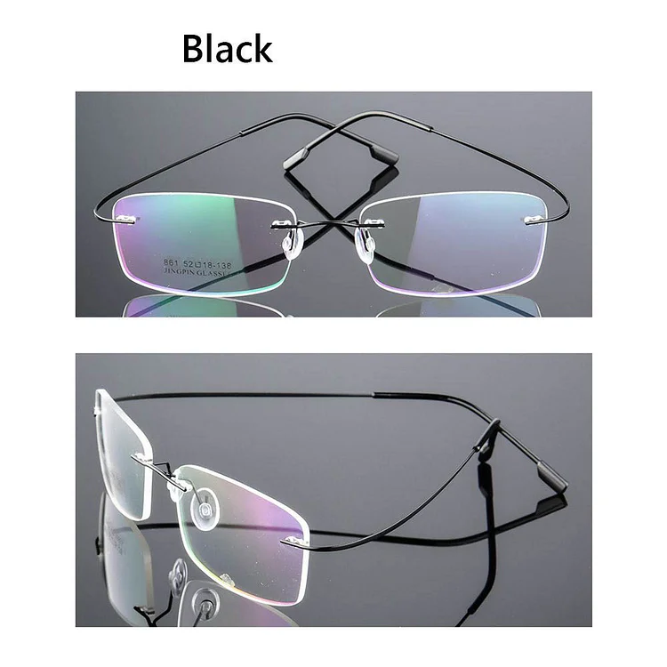 1PC Flexible Ultralight Reading Glasses Rimless Memory Titanium Eyeglasses Vision Care Presbyopic Eyewear Strength +1.0~+4.0