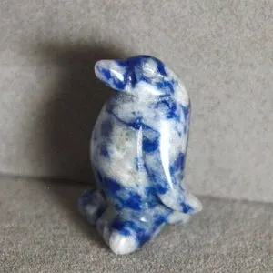 pornhint Pornhint Miniature Blue Sodalite Penguin Totem Spirit Animal Fetish Stone Figurine Sculptured Art 9721