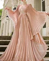 Chiffon Pleated Silk Blend Caftan