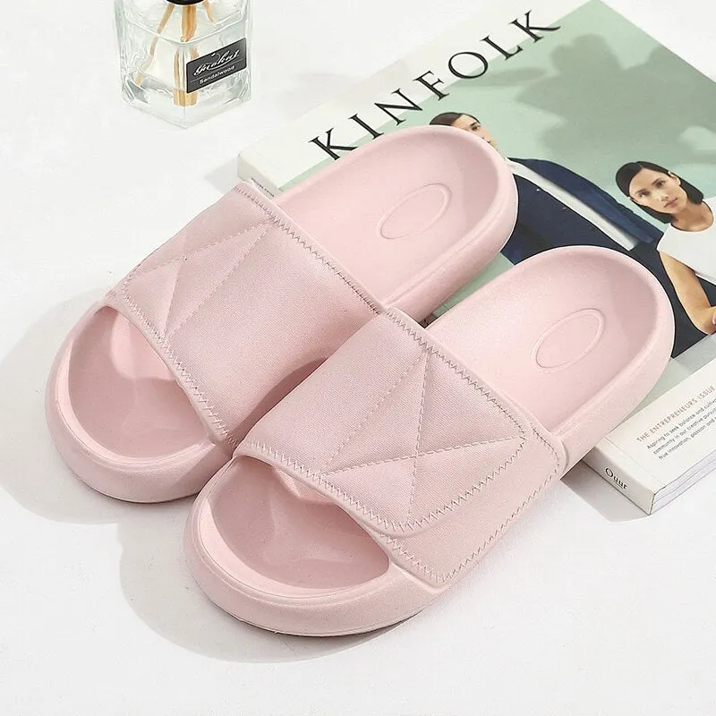 Women Indoor Floor Flat Shoes Summer Non-slip Flip Flops Bath Home Slippers Female Slipper Comfortable Mens Shoes House  Slipper