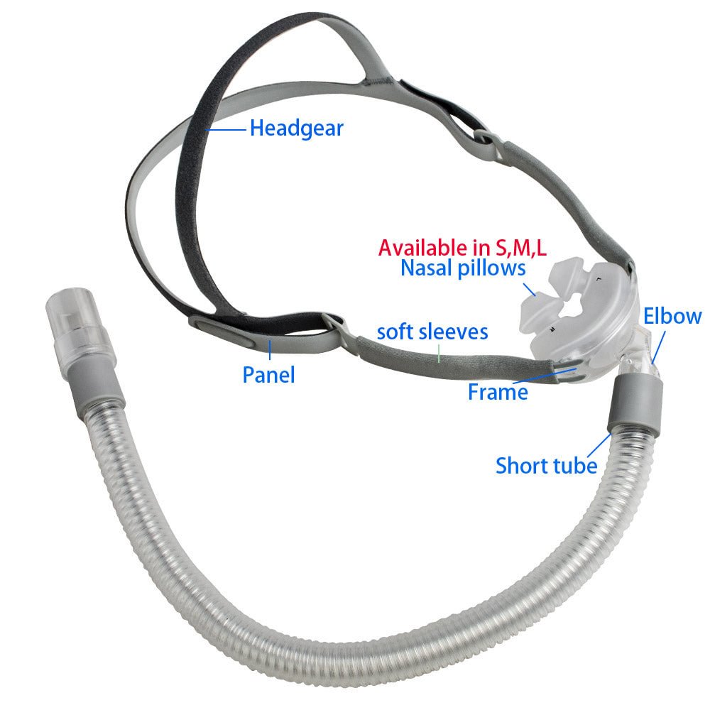 Nasal Pillows Mask for Sleep Snoring And Apnea With 3 Sizes Universal