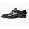 Men's Double Monk Shoes - Leather Sole