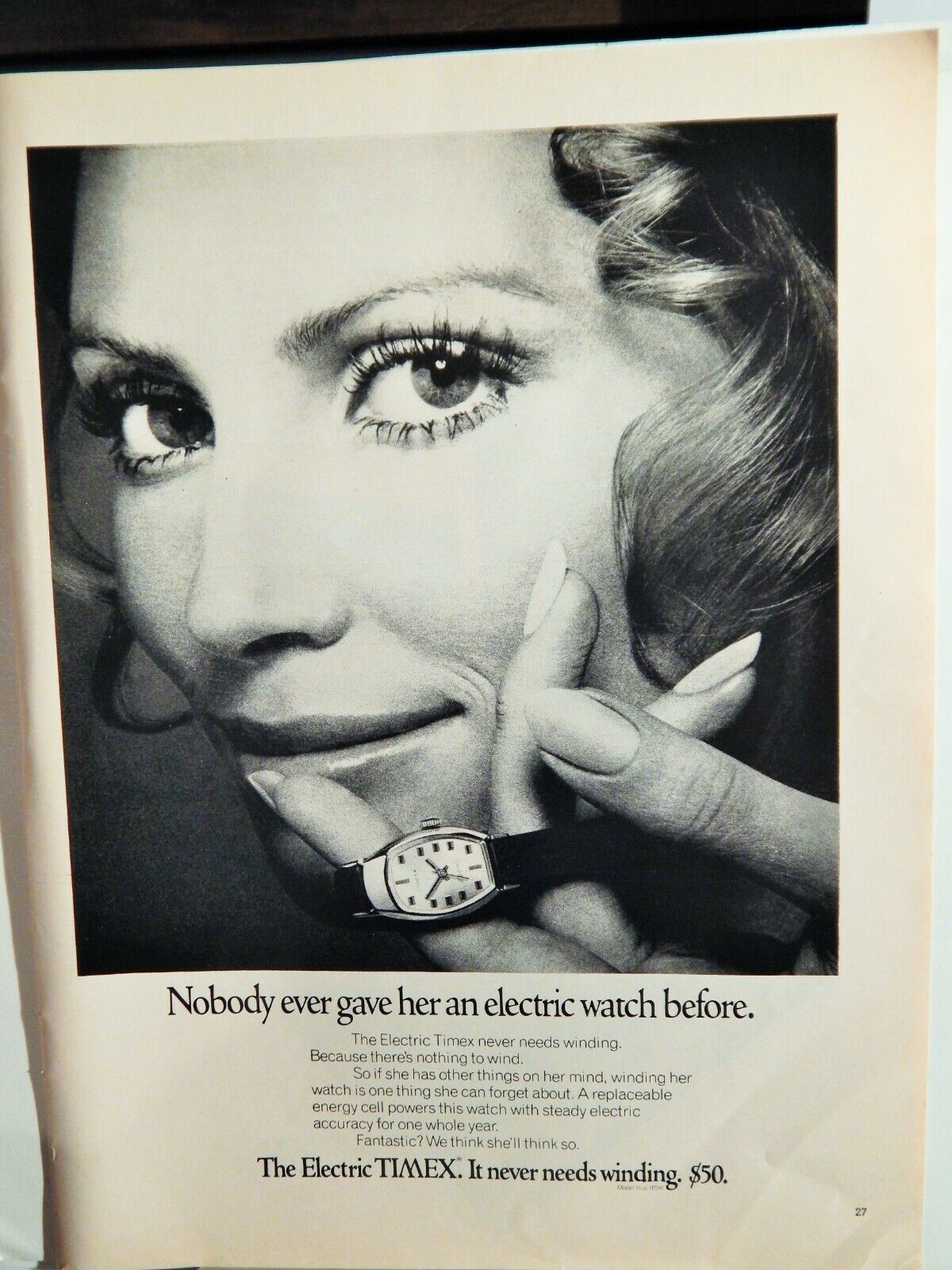 TIMEX ELECTRIC LADIES WATCH / SYLVANIA STEREO 1971 VTG Photo Poster painting AD, RARE EPHEMERA