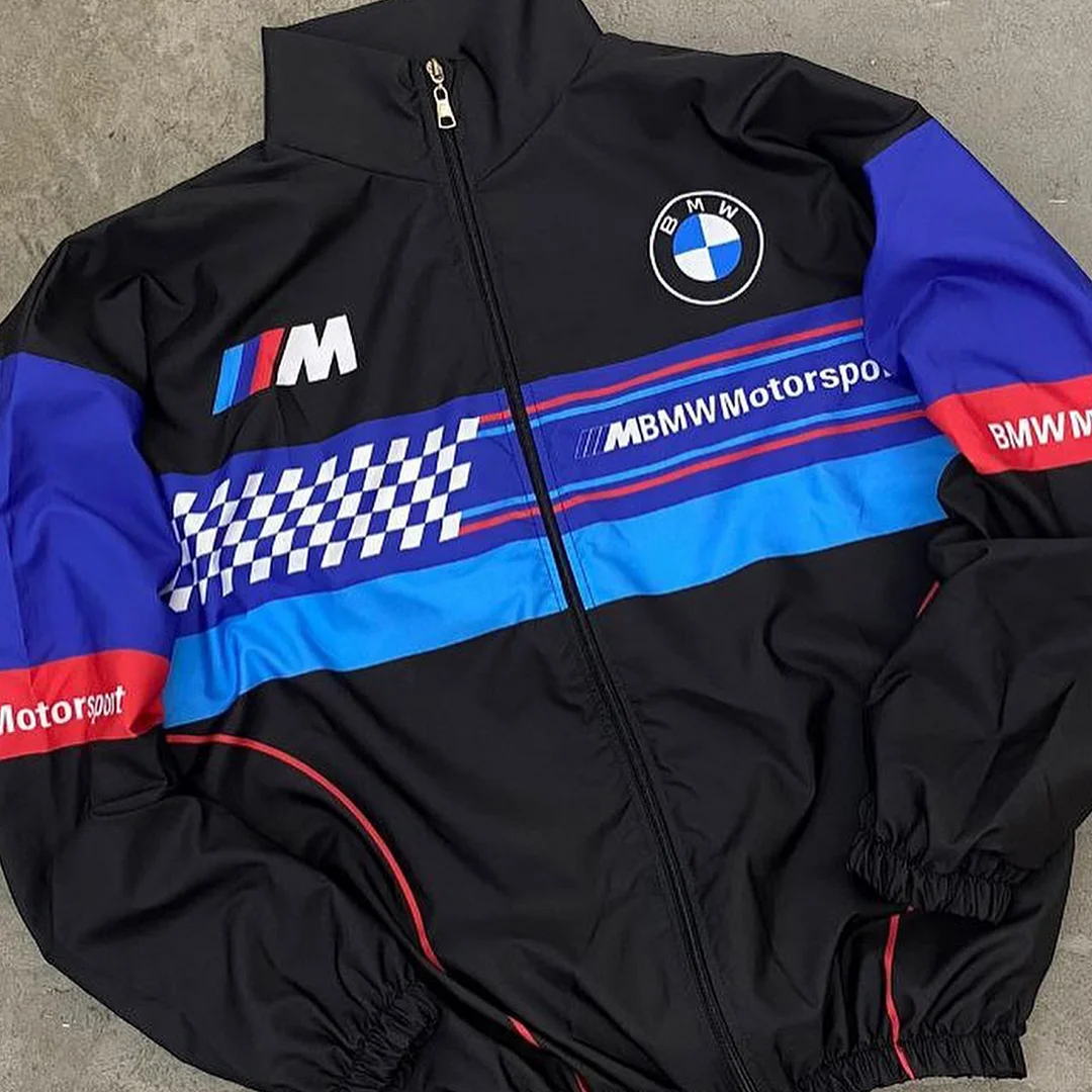 Unisex Classic Team Logo Retro Racing Jacket