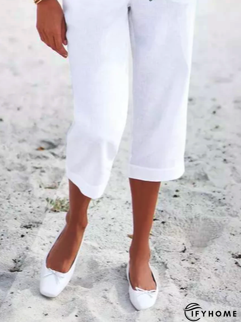 Plain Loose Cotton Casual Pants | IFYHOME