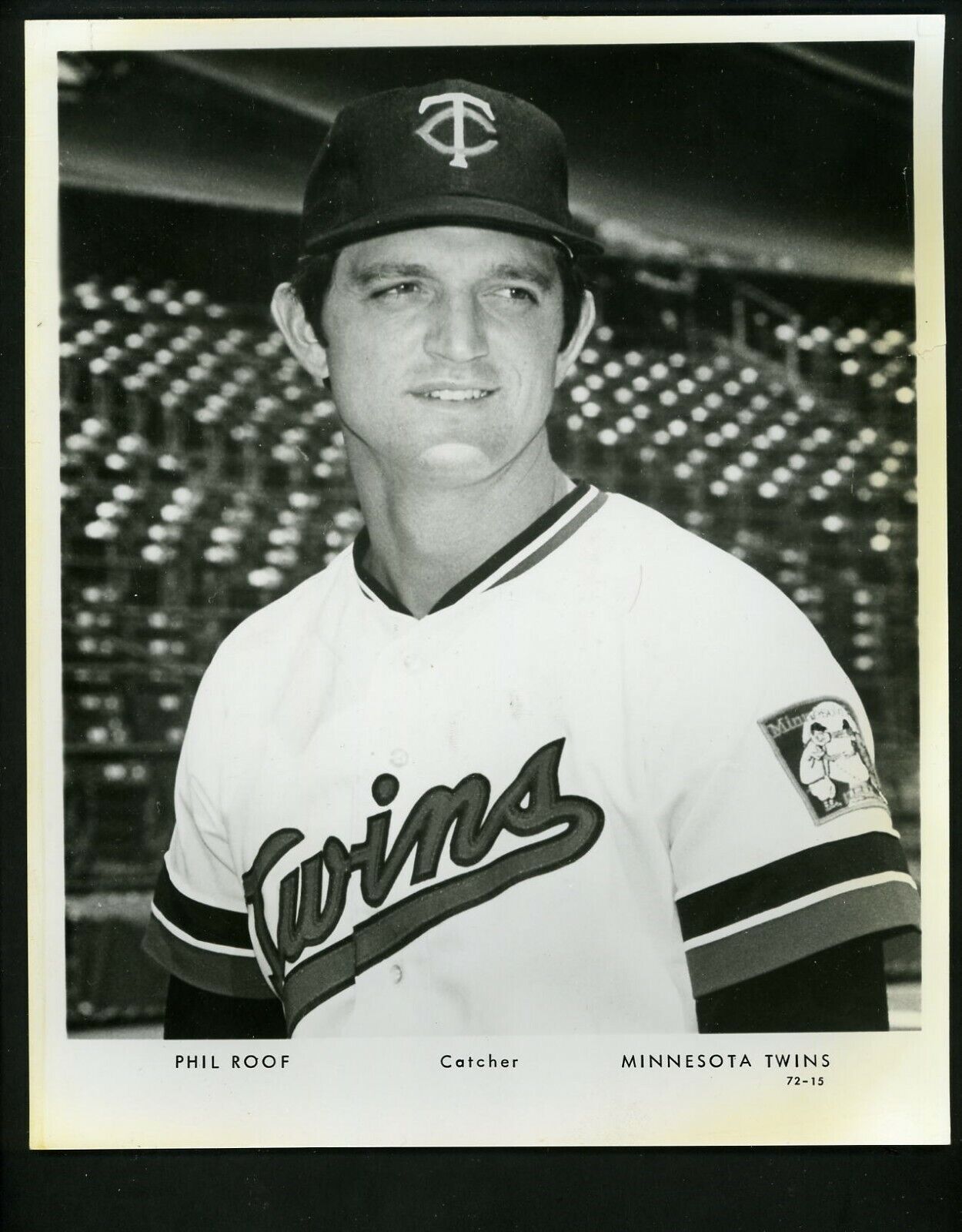 Phil Roof Minnesota Twins team issued 1972 Type 1 Press Photo Poster painting