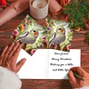 (US Only)8PCS Bird Flower DIY Diamond Art Greeting Cards Congratulations Cards & Gifts