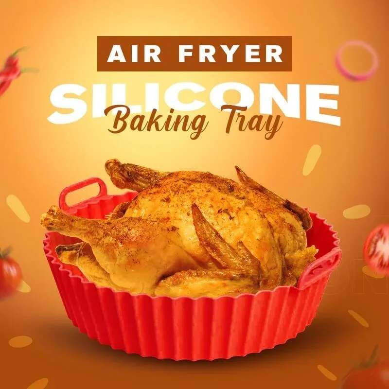 Air Fryer Silicone Baking Tray(Reusable)