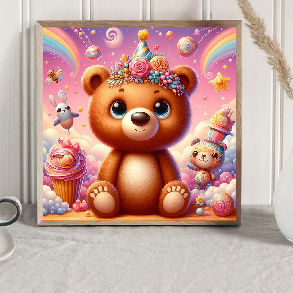 Diamond Painting - Full Round Drill - Surprise Bear(Canvas|40*40cm)