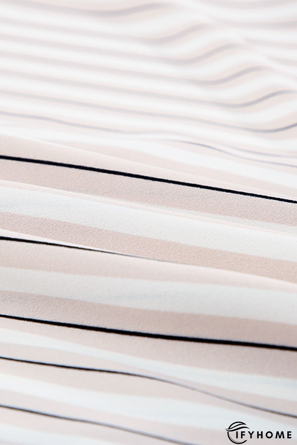 Khaki Striped Buttons Closure Long Sleeve Shirt | IFYHOME