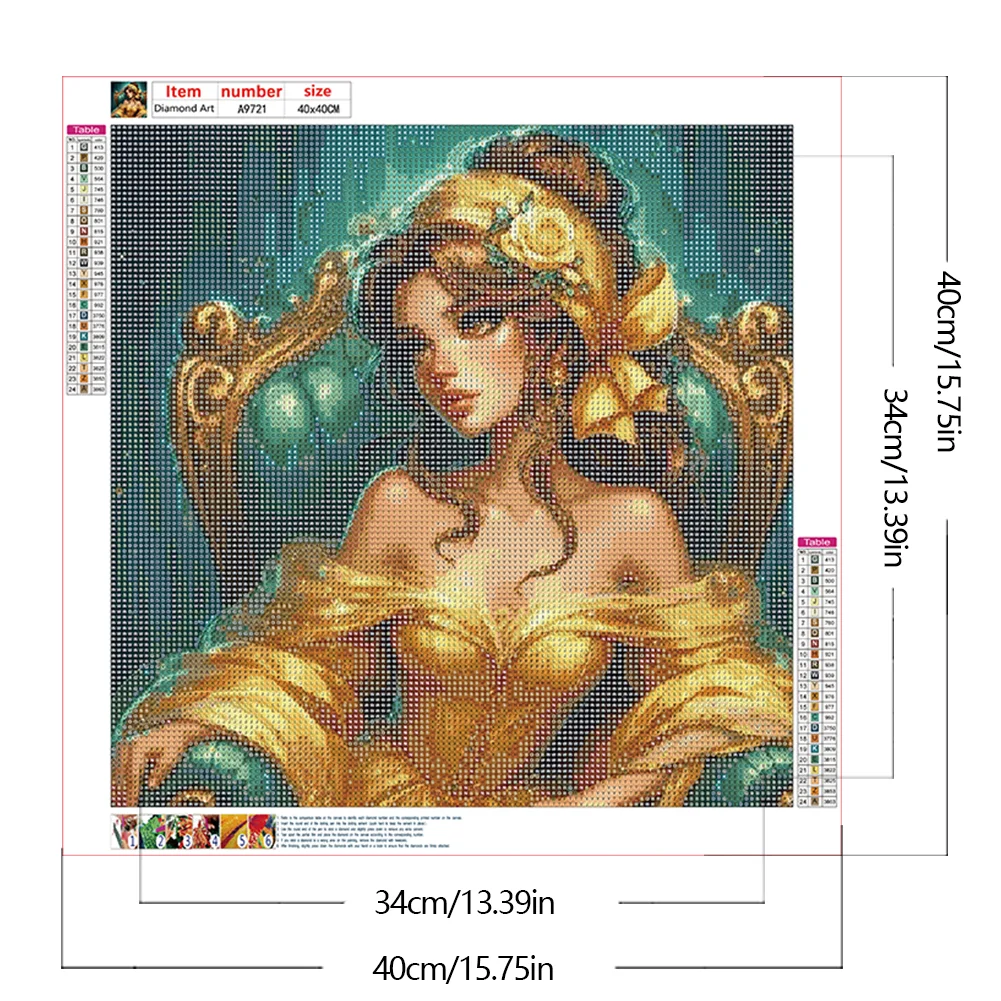 Diamond Painting - Full Round Drill - Belle(Canvas|40*40cm)