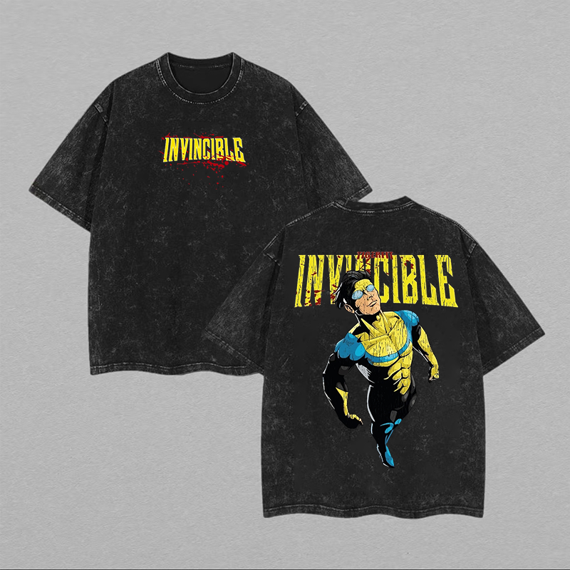  Invincible Printed Unisex Washed T-Shirt