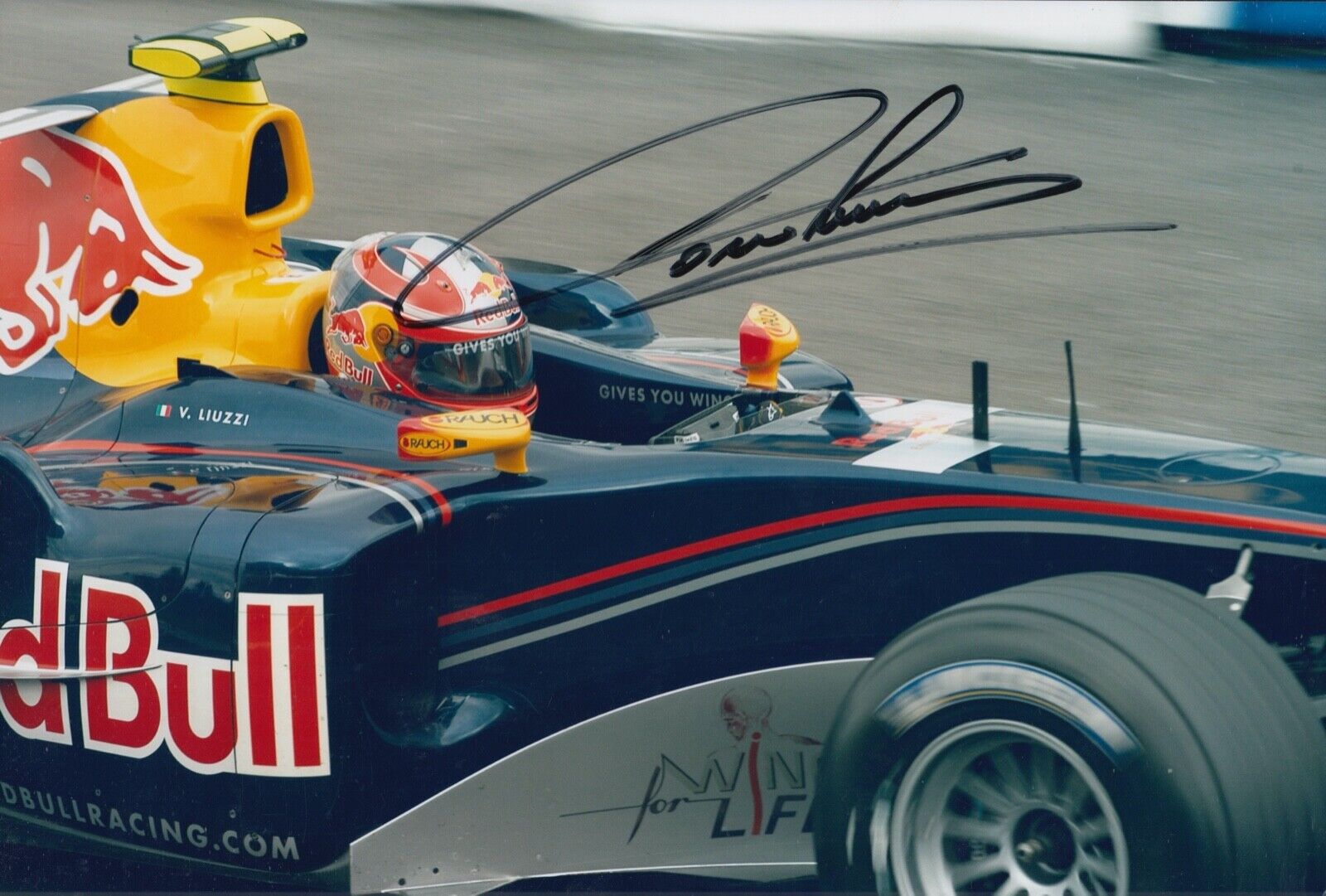 Vitantonio Liuzzi Hand Signed 12x8 Photo Poster painting F1 Autograph Red Bull Racing 5