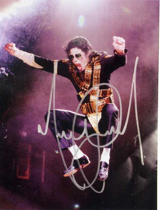 MICHAEL JACKSON Signed Photo Poster paintinggraph - Pop Singer 'Jump - Live' - preprint