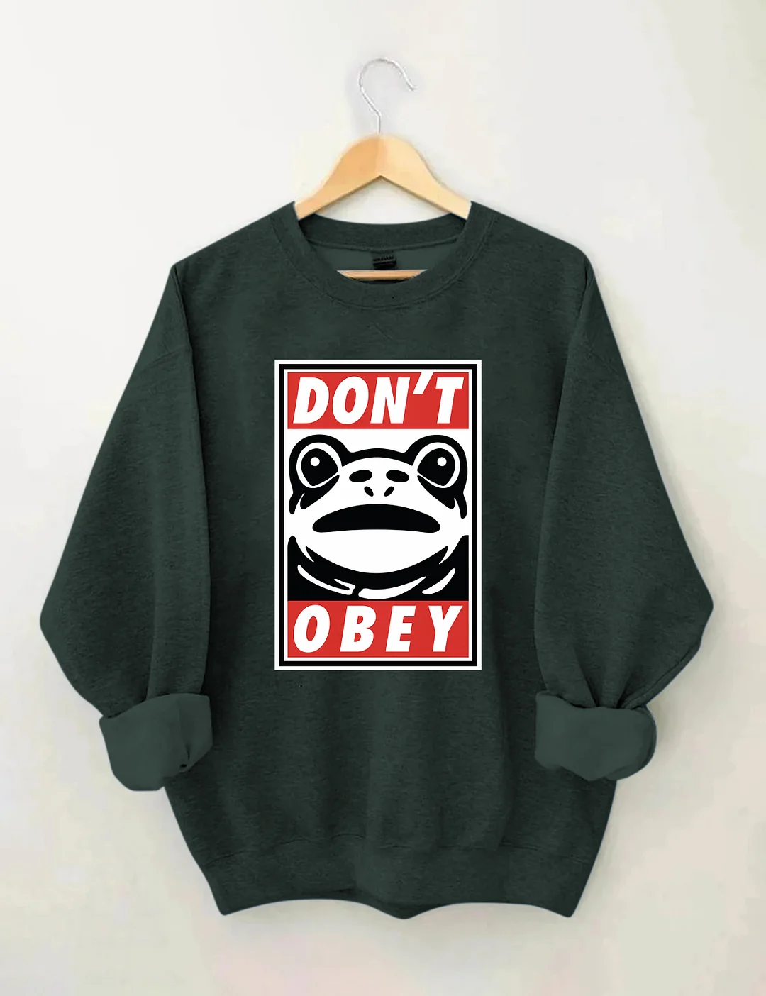 Portland Frog Demands That You Don't Obey Sweatshirt
