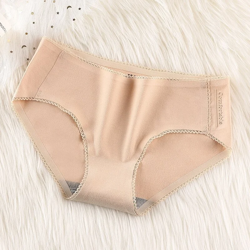 Billionm Cotton Women Panties Underwear 95% Cotton Breathable Solid Candy Color Women Girl Briefs Underpant Lingerie Panty