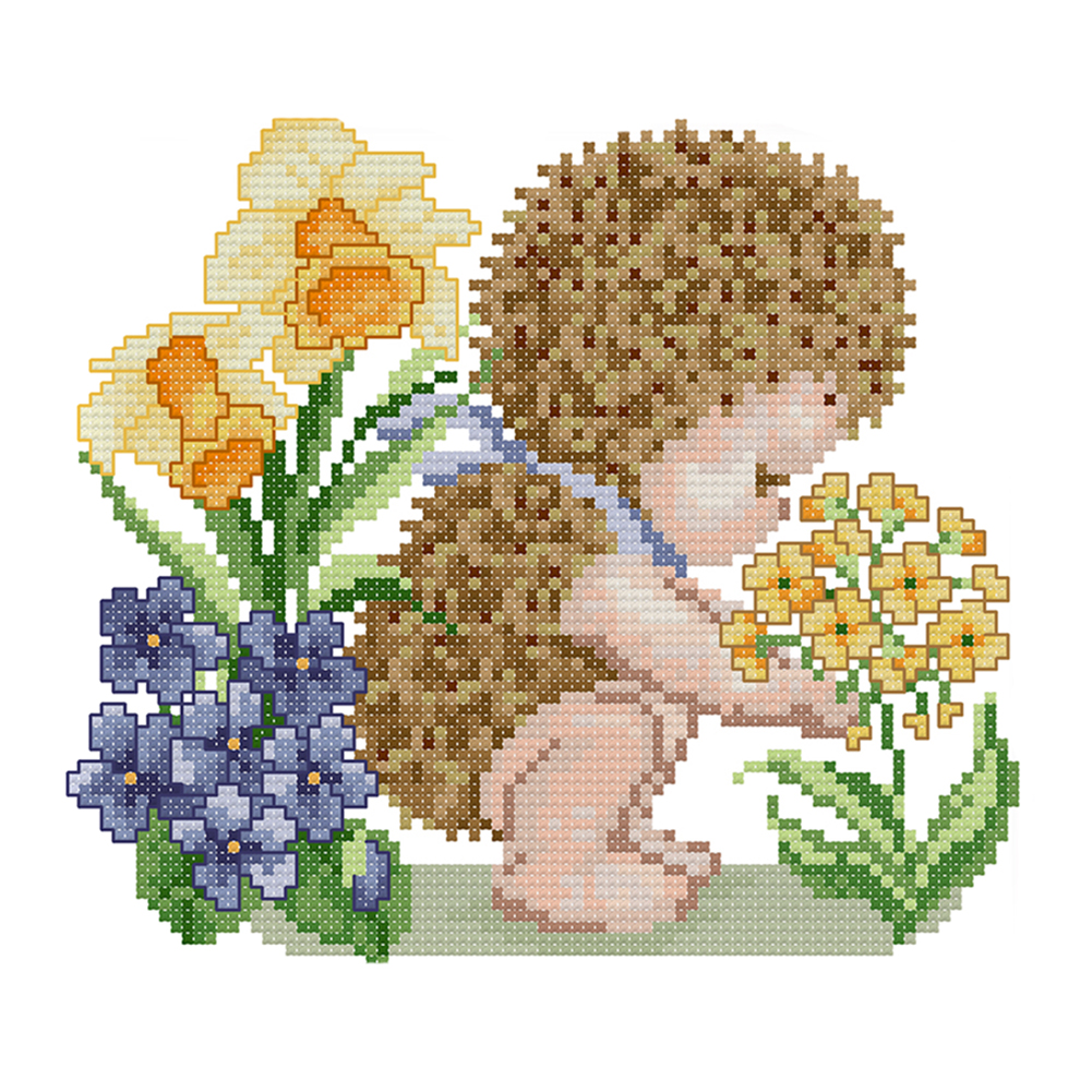 

Little Hedgehog - 14CT Stamped Cross Stitch - 30*33CM, 501 Original