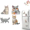 4PCS 2D/Flat Acrylic DIY Diamond Art Fridge Magnet Kit British Shorthair Design DIY Art Fridge Magnet Refrigerator Sticker Magnetic Diamond Art Decor Refrigerator Mailbox Home Decoration DIY Crafts