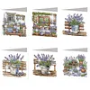 6pcs DIY Diamond Painting Greeting Card Set with Envelopes Rhinestone Diamond Art Mosaic Postcards for Birthdays Thanksgiving & Special Occasion
