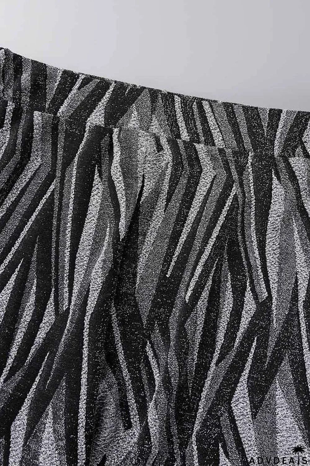 Black Sexy Print Bandage Patchwork V Neck Long Sleeve Two Pieces