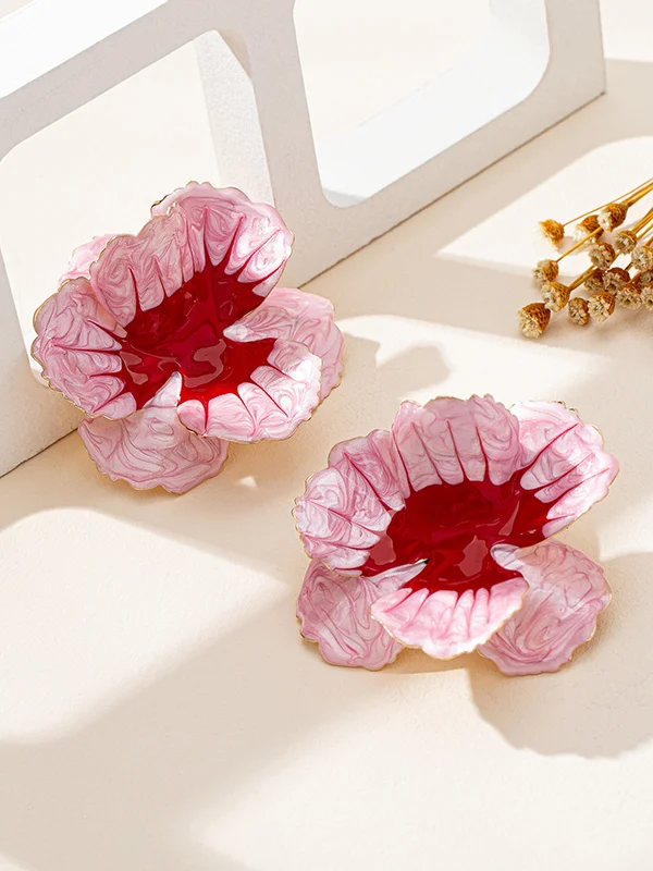 Geometric Flower Shape Earrings Accessories