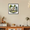 Camping en plein air-plein rond diamant peinture-30 * 30cm