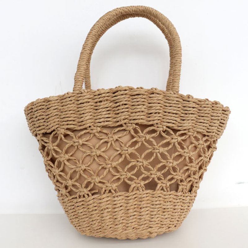 Retro Oval Straw Bag