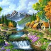 Landscape-11CT Stamped Cross Stitch Kit(40*40cm)