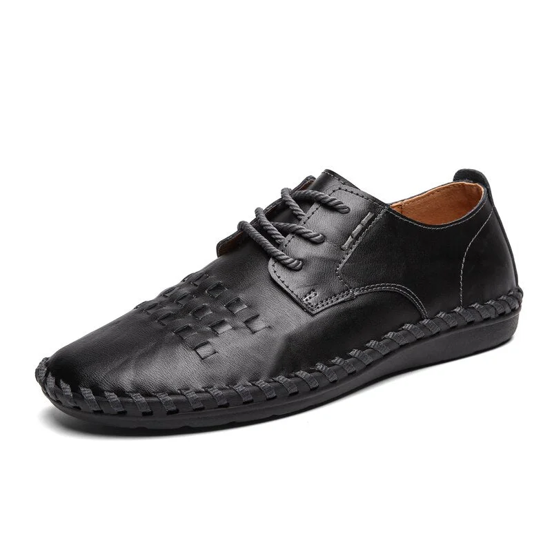 Brand Men's Casual Shoes High Quality Leather Men's Shoes Comfortable Breathable Shoes Men Outdoor Non-slip Zapatos De Hombre
