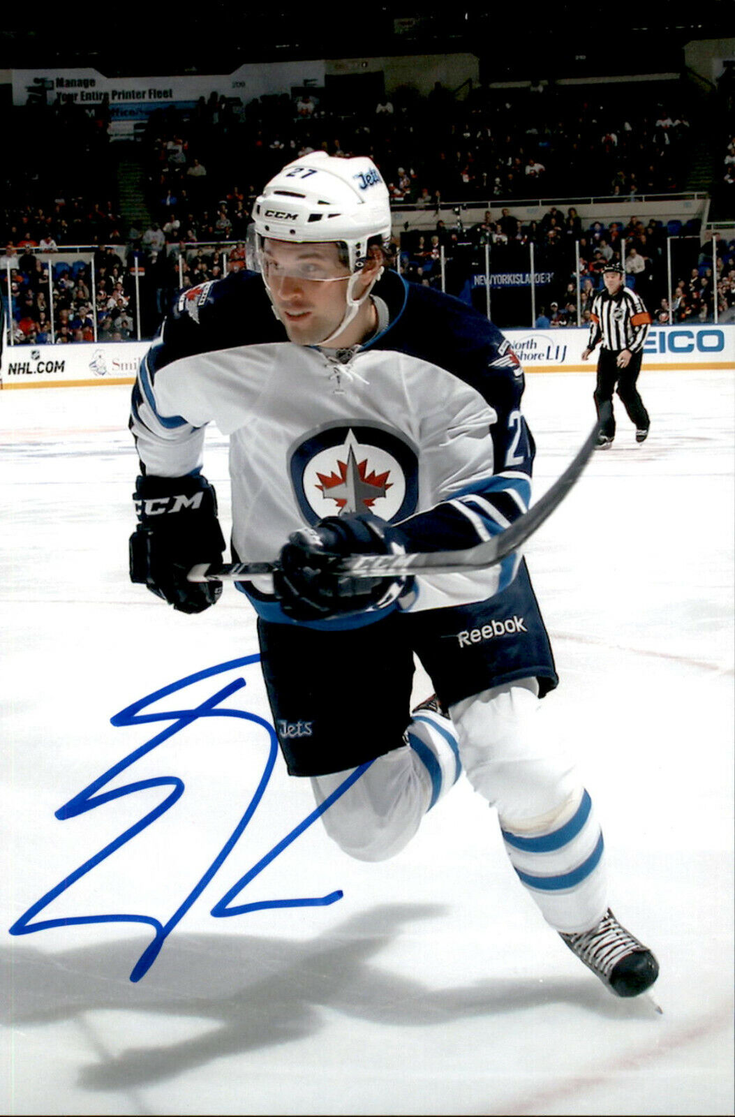 Eric Tangradi SIGNED 4x6 Photo Poster painting WINNIPEG JETS #3