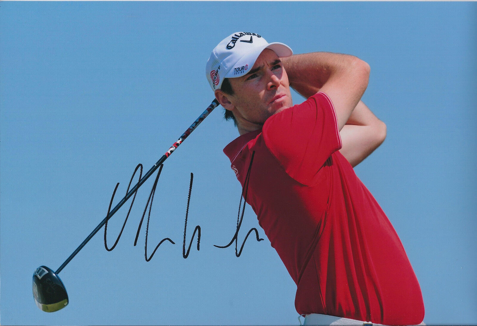 Oliver WILSON SIGNED AUTOGRAPH Golf 12x8 Photo Poster painting AFTAL COA BRITISH Golfer