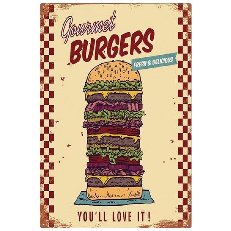 CHEESEBURGER - Vintage Tin Signs/Wooden Signs - 20*30cm/30*40cm