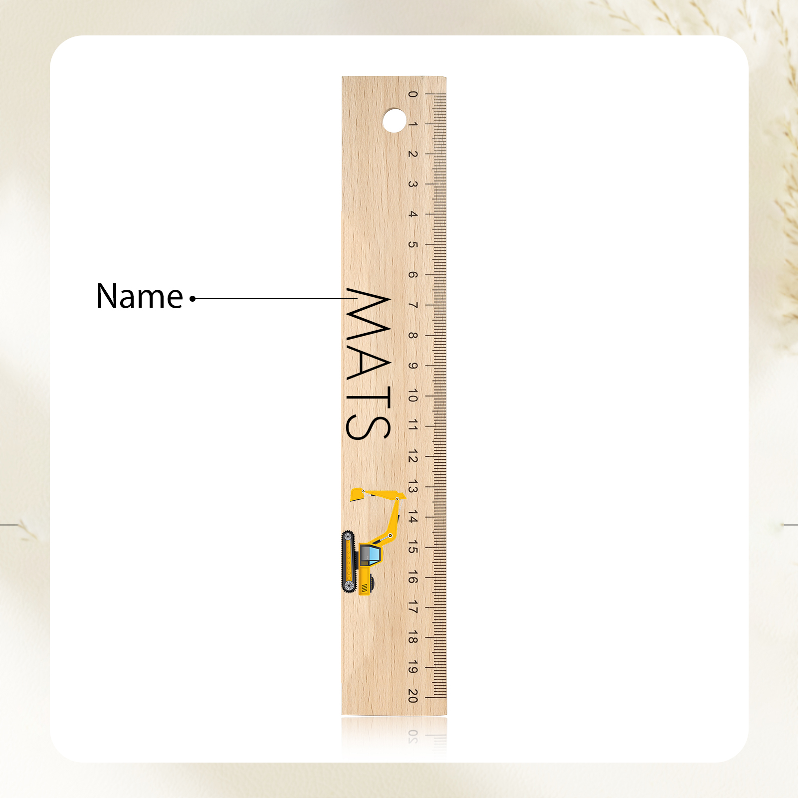 Custom 1 Name Ruler Wooden Ruler Back To School Gift for Boys Girls-Jessemade AU