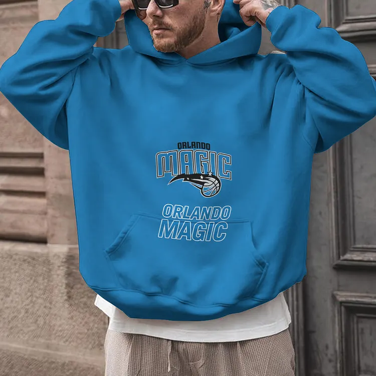 Orlando Magic Printed Hooded Pocket Pullover Hoodie