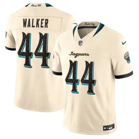 Men's Jacksonville Jaguars #44 Travon Walker Cream 2026 Rivalries Collection Vapor F.U.S.E. Limited Jersey