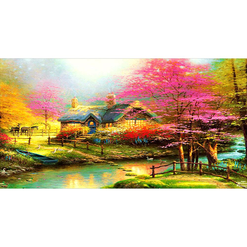 

100*55CM - Scenery - Round Drill Diamond Painting, 501 Original