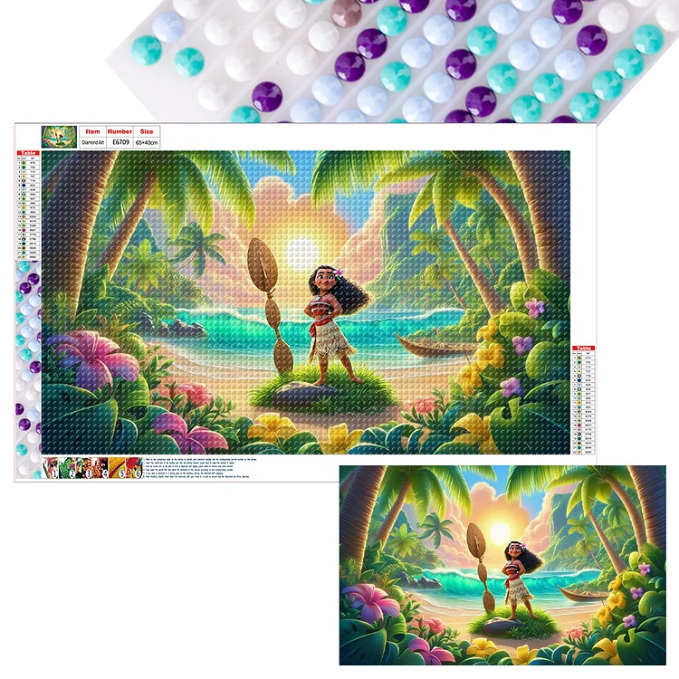 Disney - Full Round Drill Diamond Painting - 65*40CM(Canvas)