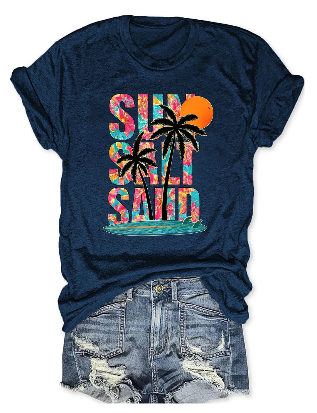Sun Salt Sand Beach Summer T-shirt