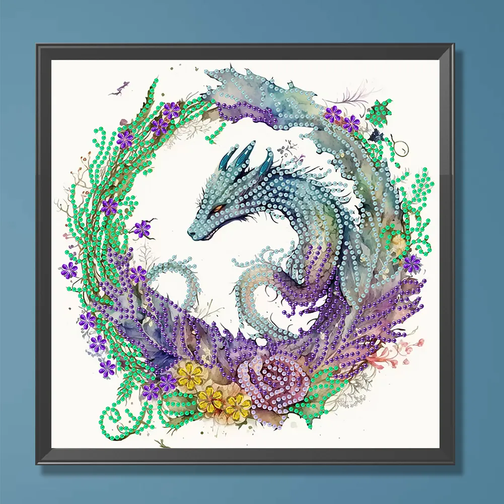 Special Shape Diamond Painting 30*30cm - Circling Dragon