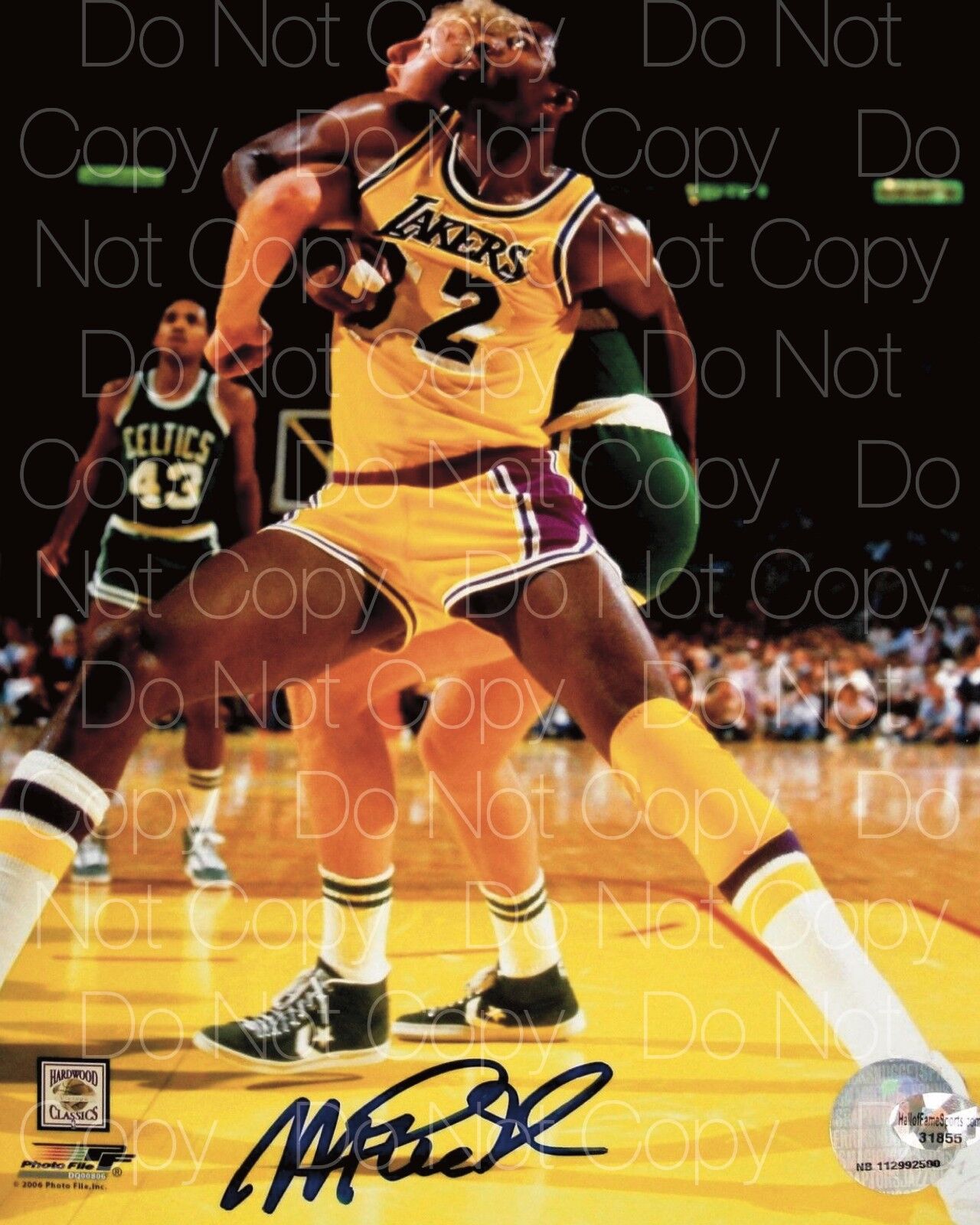 Magic Johnson signed Lakers 8X10 Photo Poster painting picture poster autograph RP